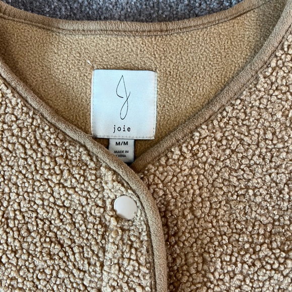 NWOT Joie Teddy Sherpa Snap Front Jacket - Picture 3 of 8
